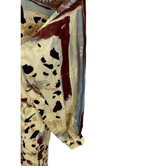 Vintage Louis Feraud Silk Dress Abstract Wearable Art Size 8 - Picture 12 of 15